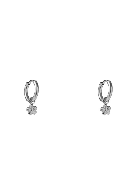 Go Dutch Label D&E - Simple flower hoop - zilver