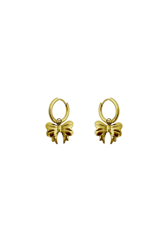 Go Dutch Label D&E - Bow hoops - goud