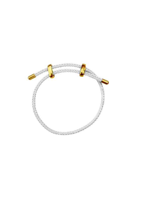 21Jewelz Schuifarmbandje - wit/lichtgrijs