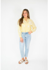 21Jewelz Gestreepte blouse met geborduurde bloemen - geel