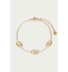 21Jewelz My Jewellery | Armband met driedubbele cirkels - goud