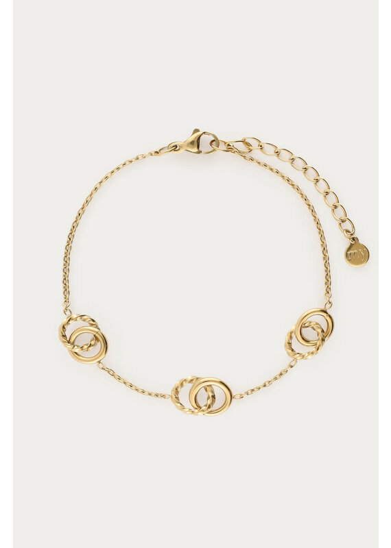 21Jewelz My Jewellery | Armband met driedubbele cirkels - goud