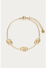 21Jewelz My Jewellery | Armband met driedubbele cirkels - goud