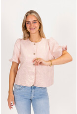 21Jewelz Pofmouw top met structuur - roze
