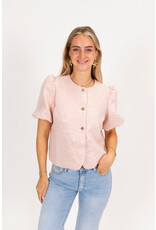 21Jewelz Pofmouw top met structuur - roze