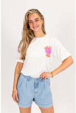21Jewelz Wide leg jeans short met elastiek