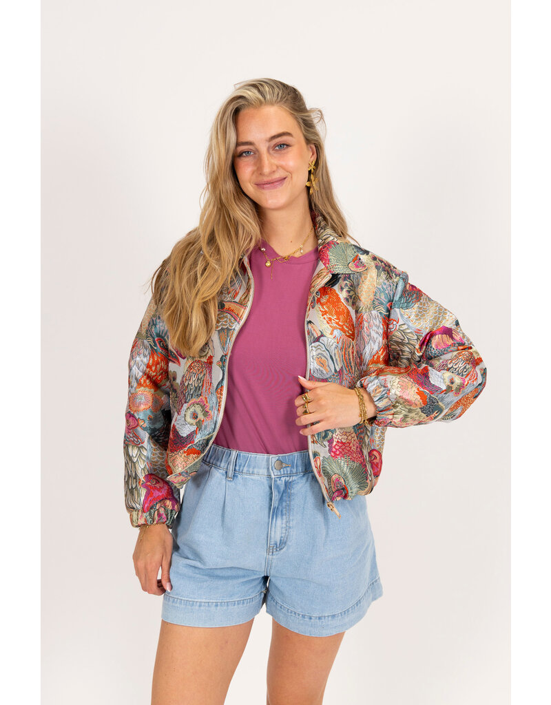 21Jewelz Wide leg jeans short met elastiek
