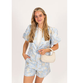 21Jewelz Bloemen blazer - blauw