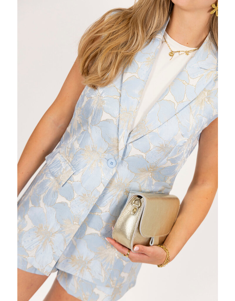 21Jewelz Bloemen gilet - blauw