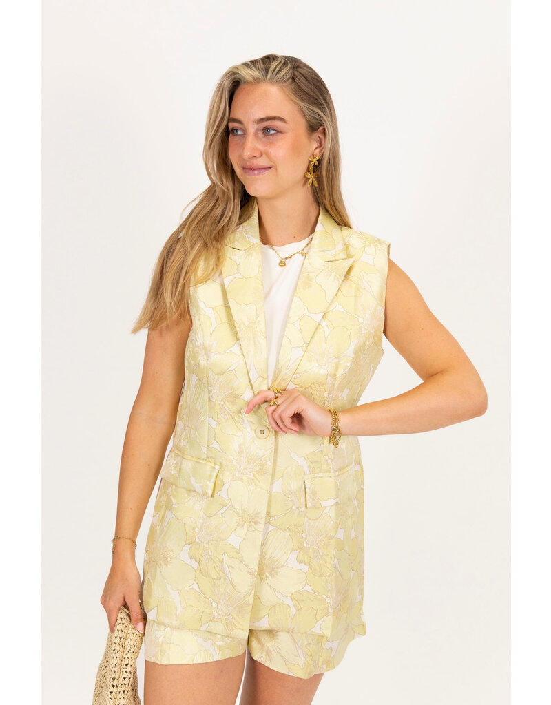 21Jewelz Bloemen gilet - geel