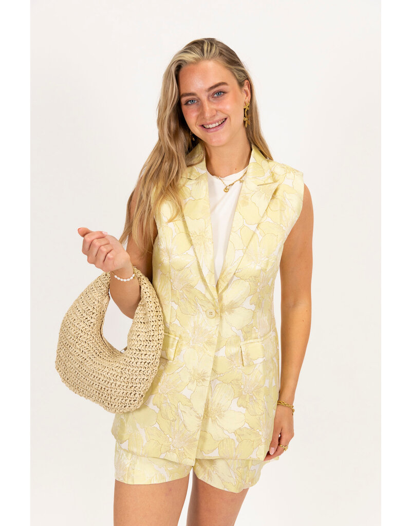 21Jewelz Bloemen gilet - geel