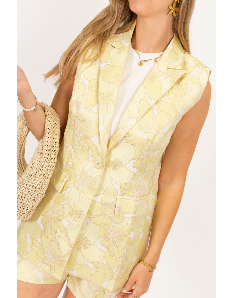 21Jewelz Bloemen gilet - geel