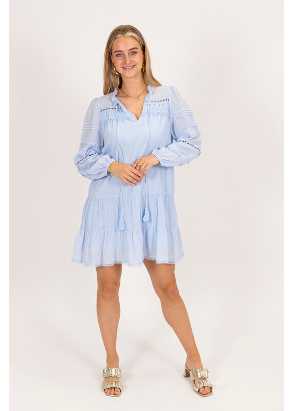 21Jewelz Jurkje met ruffles en open details - blauw