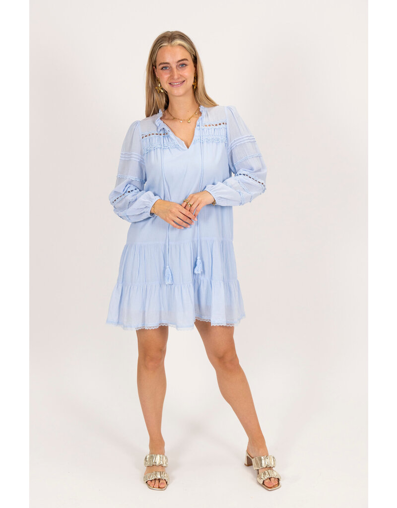 21Jewelz Jurkje met ruffles en open details - blauw