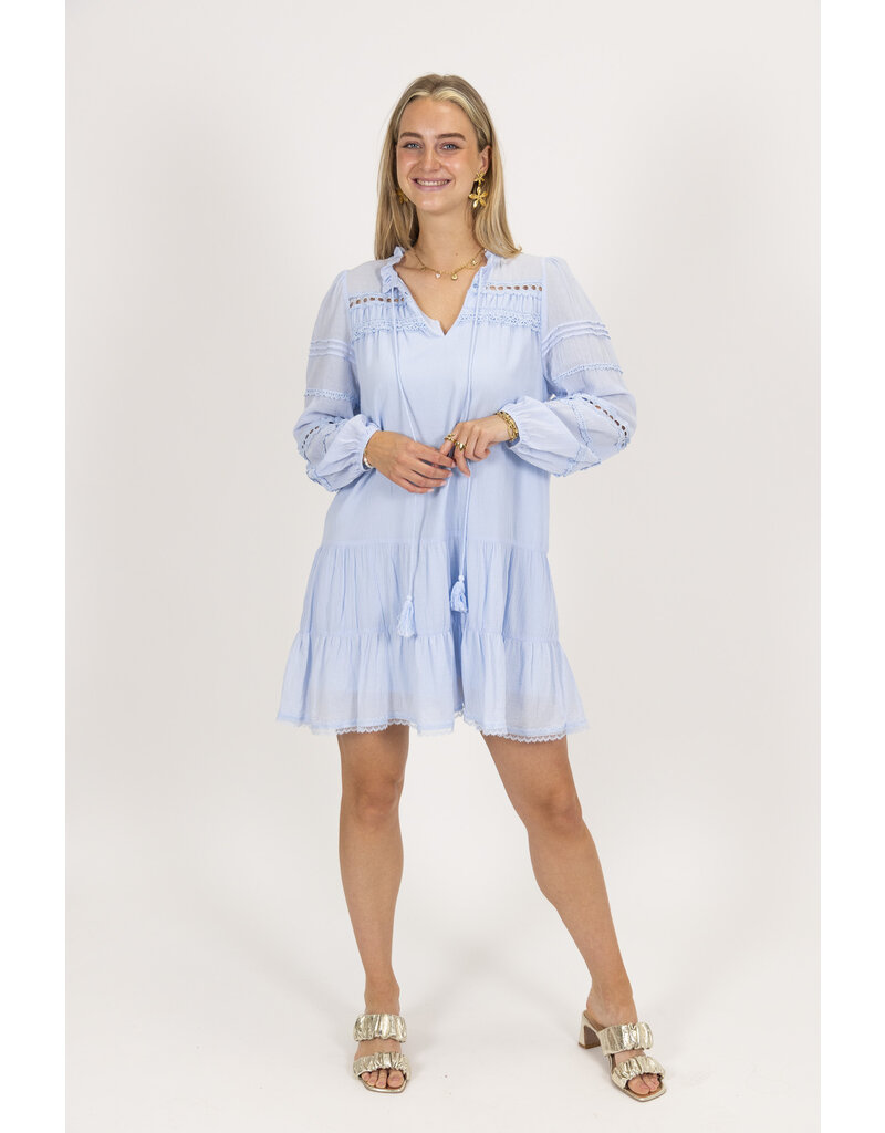 21Jewelz Jurkje met ruffles en open details - blauw
