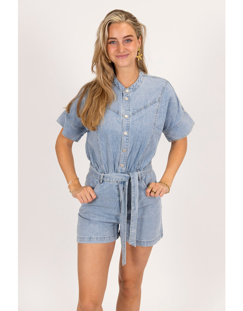 21Jewelz Denim playsuit met ceintuur