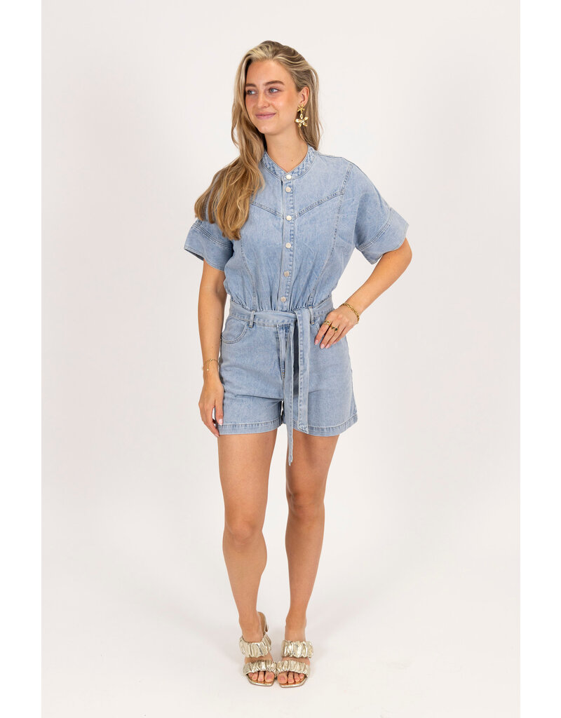 21Jewelz Denim playsuit met ceintuur