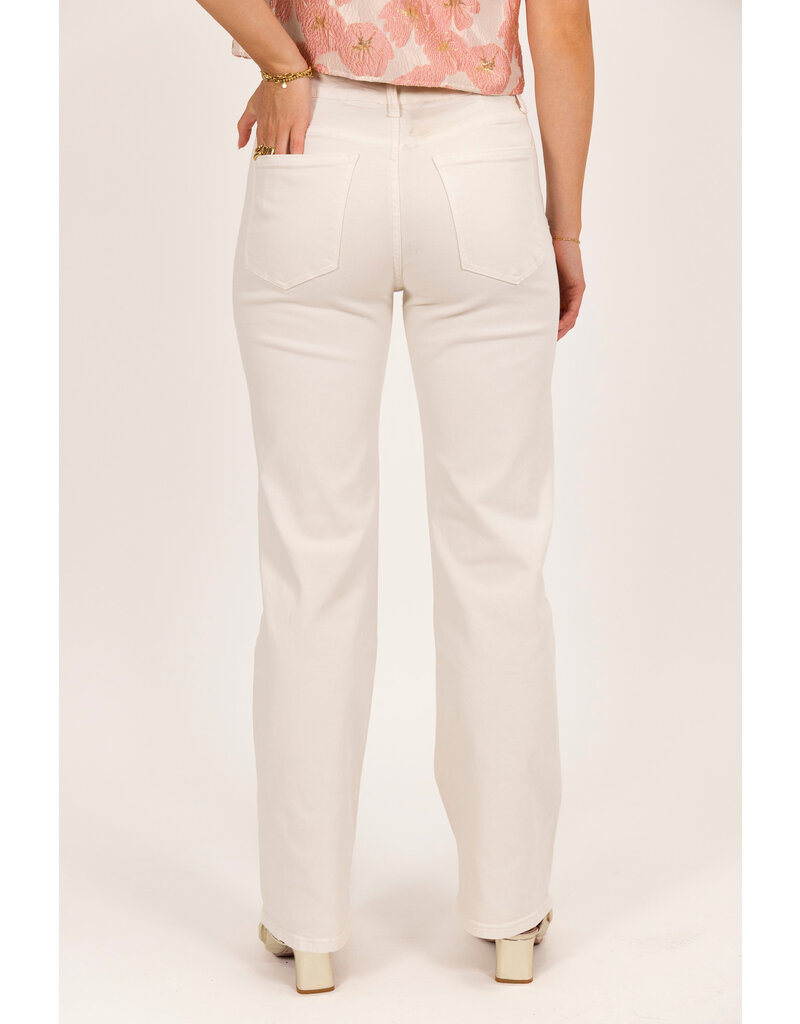 21Jewelz Mid waist wide leg - ecru