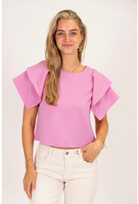 21Jewelz Top met open rug & strikje - roze