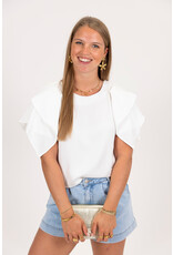 21Jewelz Top met open rug & strikje - wit