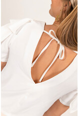 21Jewelz Top met open rug & strikje - wit