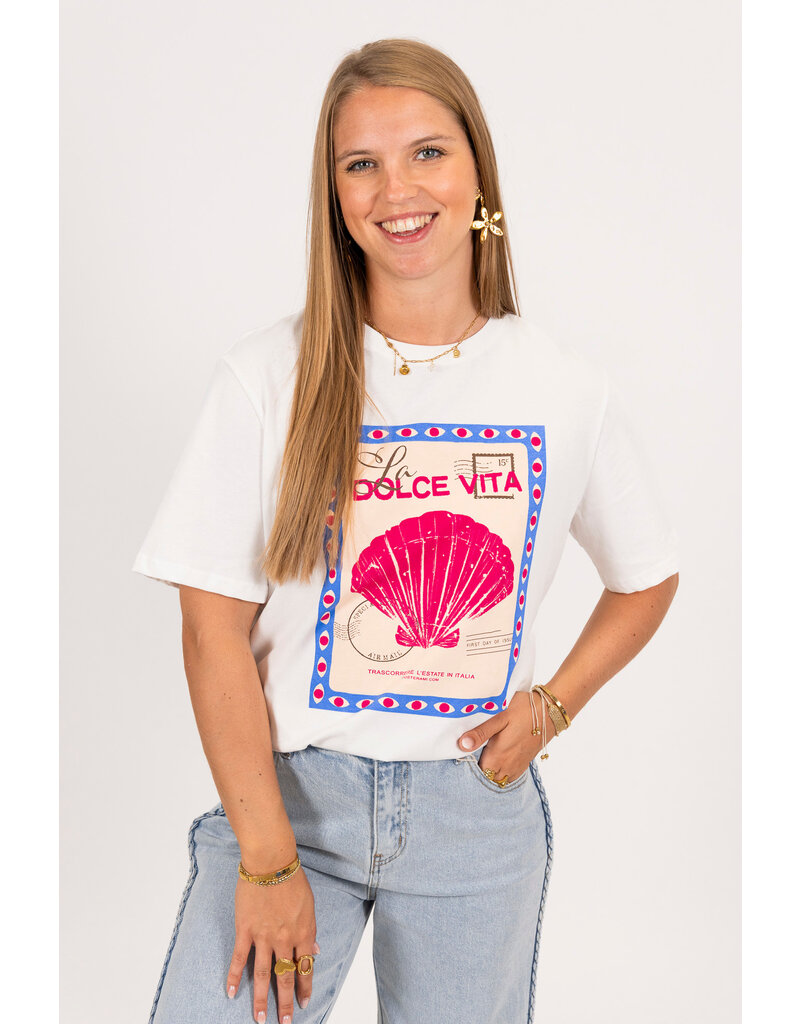 21Jewelz T-shirt La Dolce Vita - wit