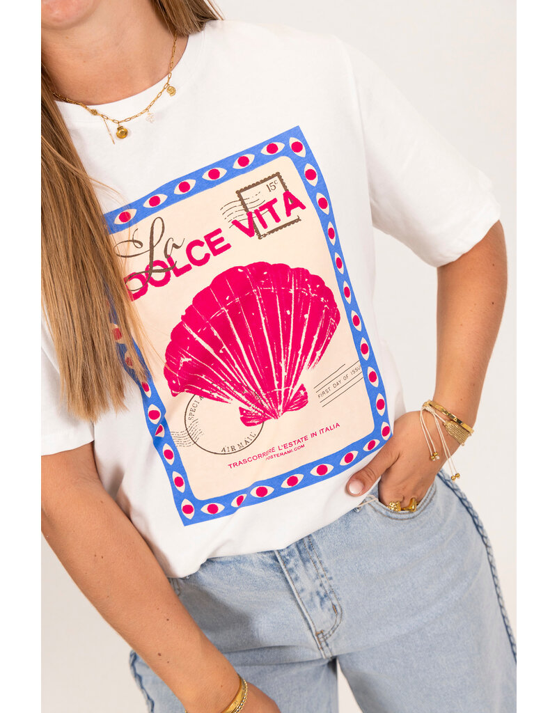 21Jewelz T-shirt La Dolce Vita - wit