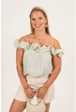 21Jewelz Chiffon ruche top - mintgroen