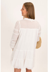 21Jewelz Jurkje met ruffles en open details - wit