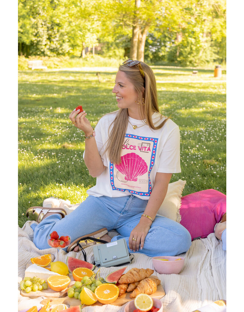 21Jewelz T-shirt La Dolce Vita - wit