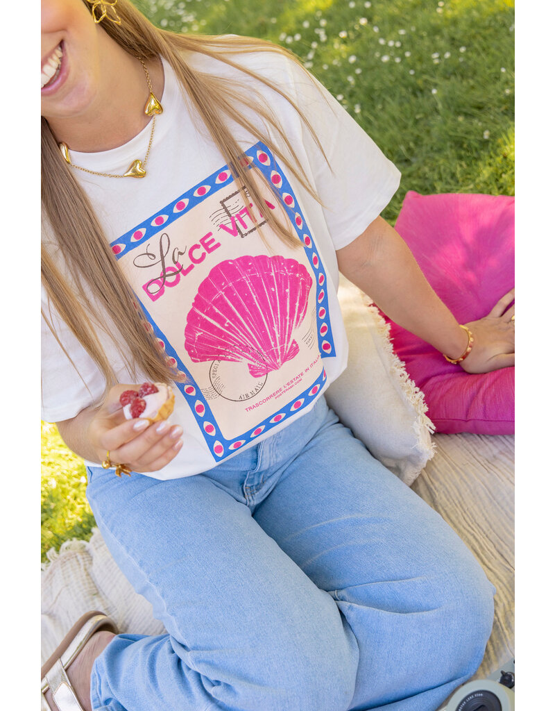 21Jewelz T-shirt La Dolce Vita - wit