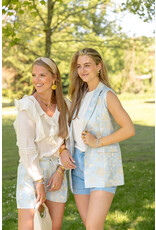 21Jewelz Bloemen gilet - blauw
