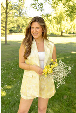21Jewelz Bloemen gilet - geel