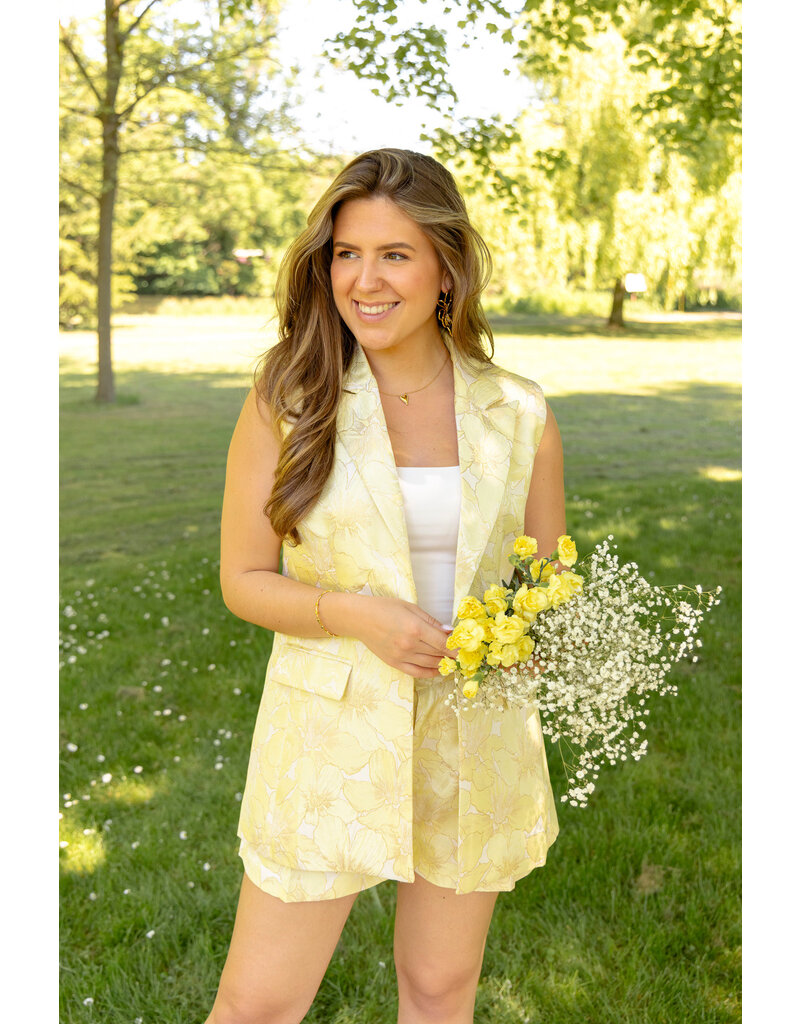 21Jewelz Bloemen gilet - geel