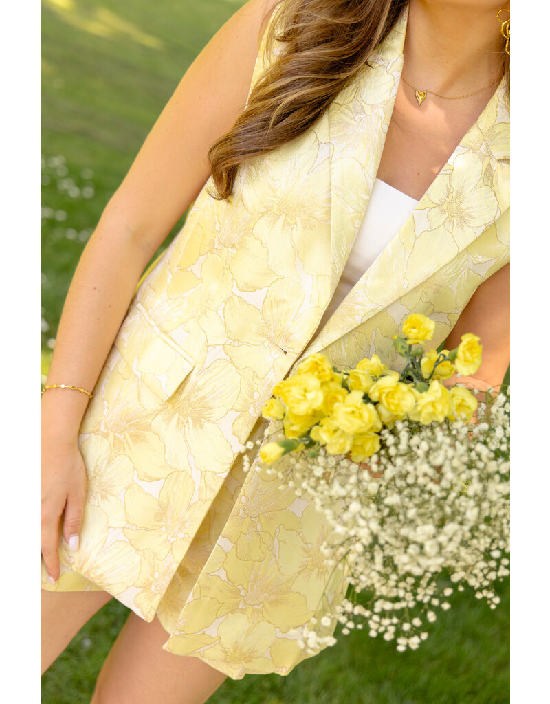 21Jewelz Bloemen gilet - geel