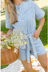 21Jewelz Denim playsuit met ceintuur