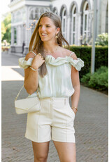 21Jewelz Chiffon ruche top - mintgroen
