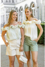 21Jewelz Chiffon ruche top - mintgroen