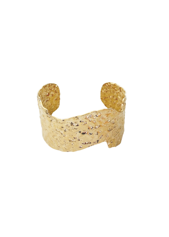 21Jewelz Bold statement bangle met structuur - goud