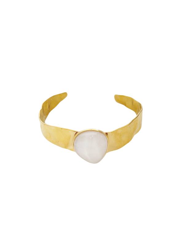 21Jewelz Statement armband met witte steen