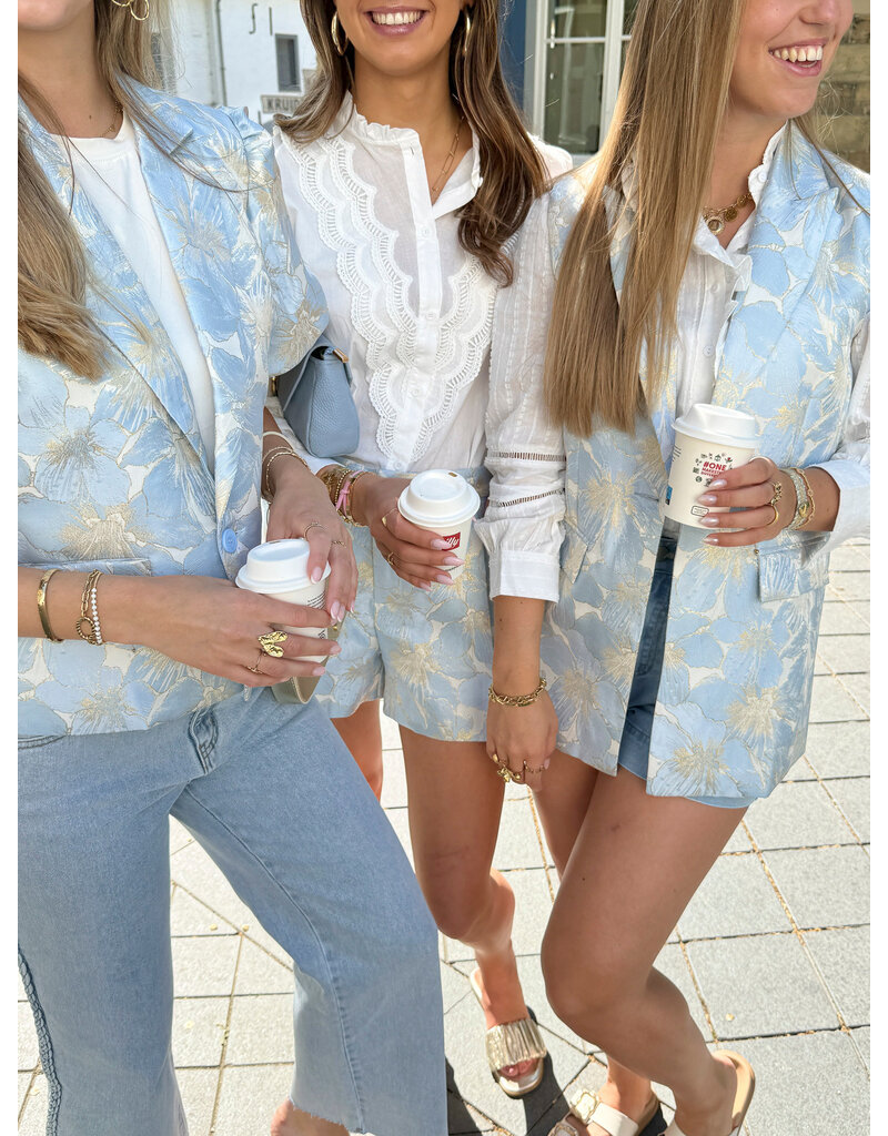 21Jewelz Witte blouse met kant en ruffels