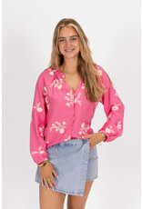 21Jewelz Roze blouse met witte borduursels
