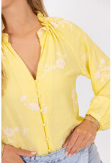 21Jewelz Gele blouse met witte borduursels