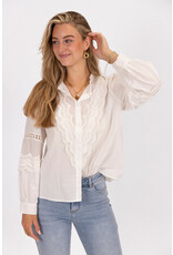 21Jewelz Witte blouse met kant en ruffels