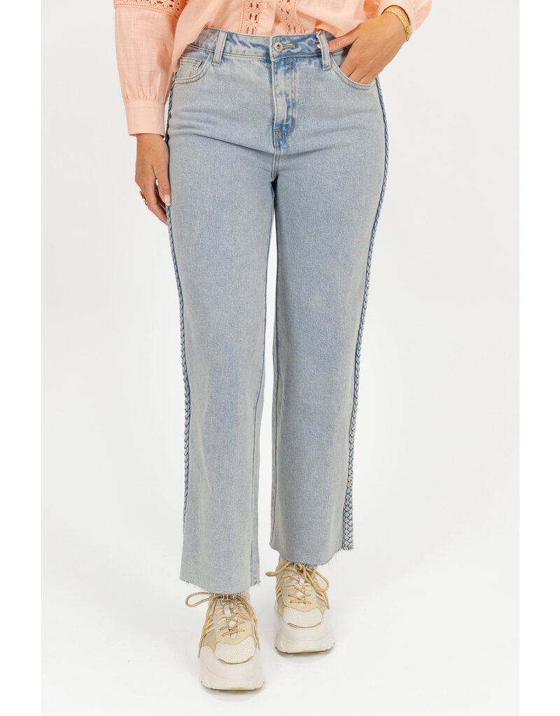 21Jewelz Jeans met vlecht - blauw