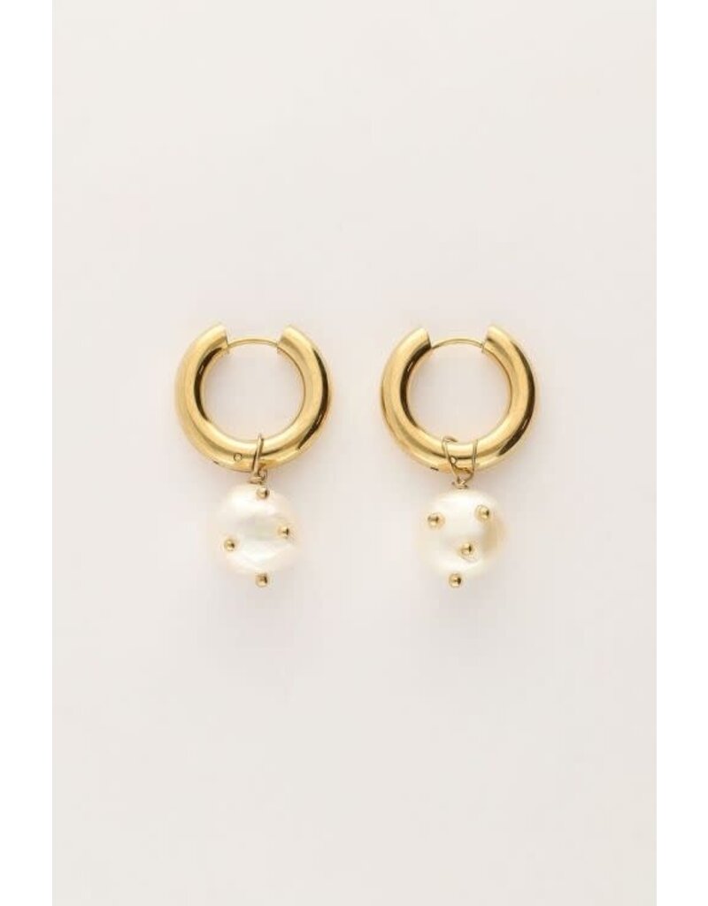 My Jewellery Oorringen met parel met studs - goud