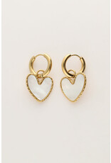My Jewellery My Jewellery | Oorringen met parelmoer hartje