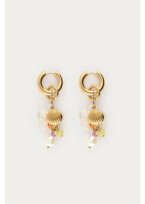 My Jewellery My Jewellery | Mer oorringen witte kralen en schelp