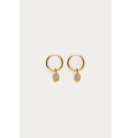 My Jewellery My Jewellery | Nomads minimalistische oorringen met zonnetje - goud