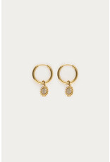 My Jewellery My Jewellery | Nomads minimalistische oorringen met zonnetje - goud